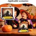 3D Pop up Halloween Greeting Card, Spook Pumpkin Halloween Postcard, Pumpkin Bat Greeting Card for Daughter, Son, Family, Friends (Ghosts, Bats, Haunted Houses, Spider Webs)