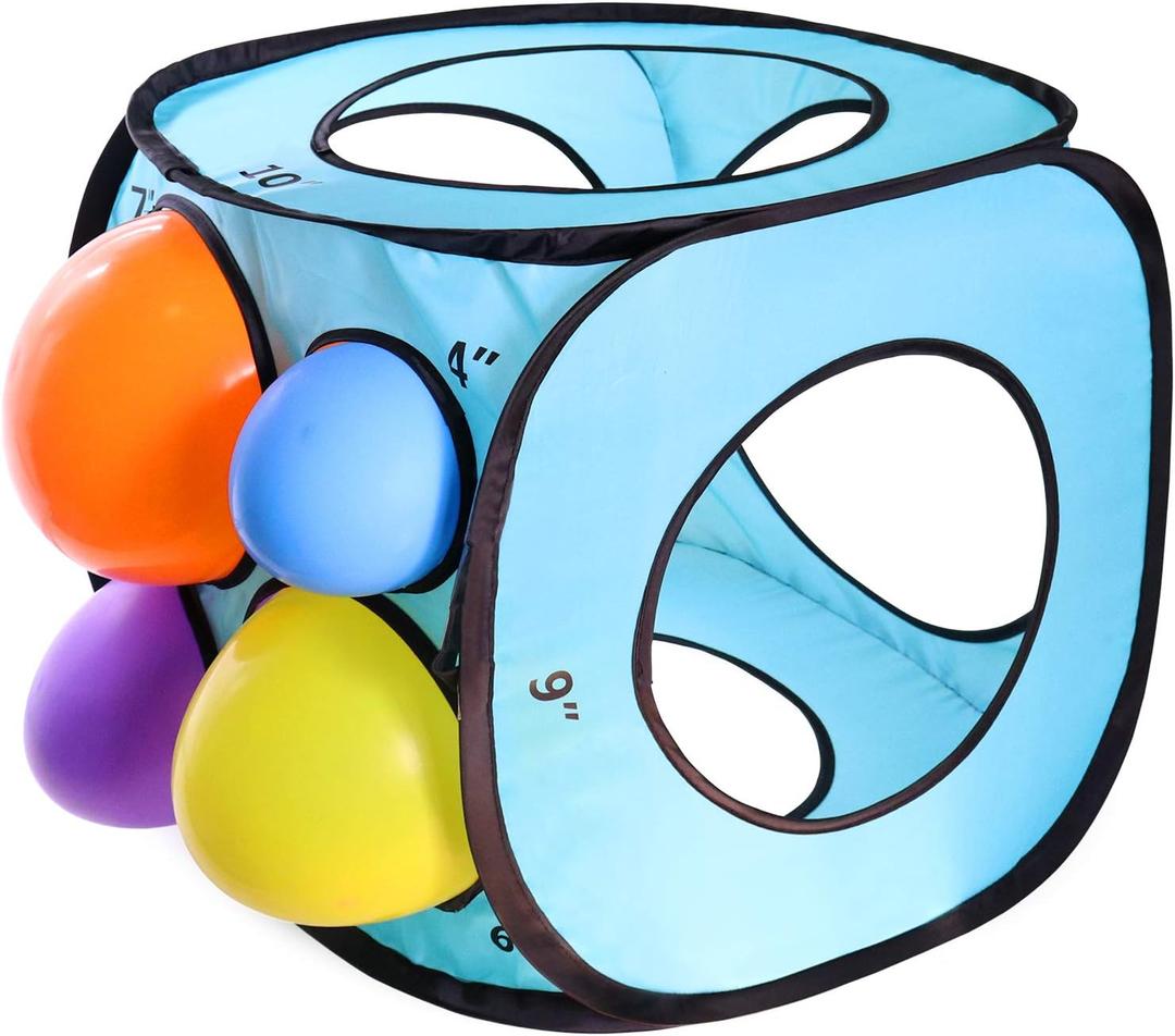 9 Sizes Balloon Szier Cube Box 4" - 12", Collapsible Balloon Measurement Tool No Assembly Required