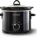 Crock-Pot 2-Quart Manual Slow Cooker, Feeds 2+ People, Great for Small Meals, Dips, & Sides; Removable Stoneware is Oven & Dishwasher-Safe, Black