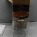 kitchentoolz Extra Large Mason Jar - 1 Gallon Glass Wide Mouth Jar with Airtight Wooden Lid, Food Storage Container with Measurement Markings For Kitchen Pantry, Pickling, Cookies, Flour & Sugar