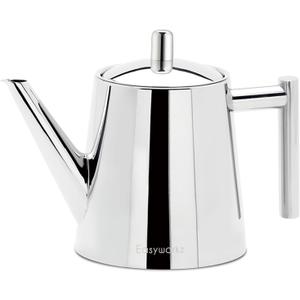 Easyworkz Stainless Steel Teapot With Removeable Infuser 50 oz Stovetop Tea Maker for Fruit Herbal and Infusion (Silver)