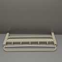 VOLDRA Towel Racks for Bathroom, 24-Inch Towel Shelf with Towel Bar Foldable Towel Holder with 7 Hooks Towel Storage Organizer for Bathroom & Lavatory Wall Mounted(Matte Black)