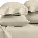 Bare Home Microfiber Bulk Pillow Cases - Standard/Queen Size Set of 4 - Cooling Pillowcases - Double Brushed - Sand Pillowcases 4 Pack - Easy Care (Standard - 4 Pack, Sand)