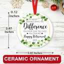 3 x Retirement Gift for Woman Men - Retirement Ornament for Christmas Tree - Charming 2025 Ornament Gifts for Christmas, Happy Retirement Gifts for Women with Humor, Best Gift for Holiday Celebrations (Thank You Ornament)