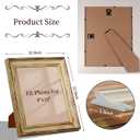 8x10 Picture Frame Vintage Retro Picture Frames with Antique Green Gold Edge Line 8 by 10 Photo Frame Wall Hang Tabletop Display Christmas Birthday Gifts for Women Mom Grandma