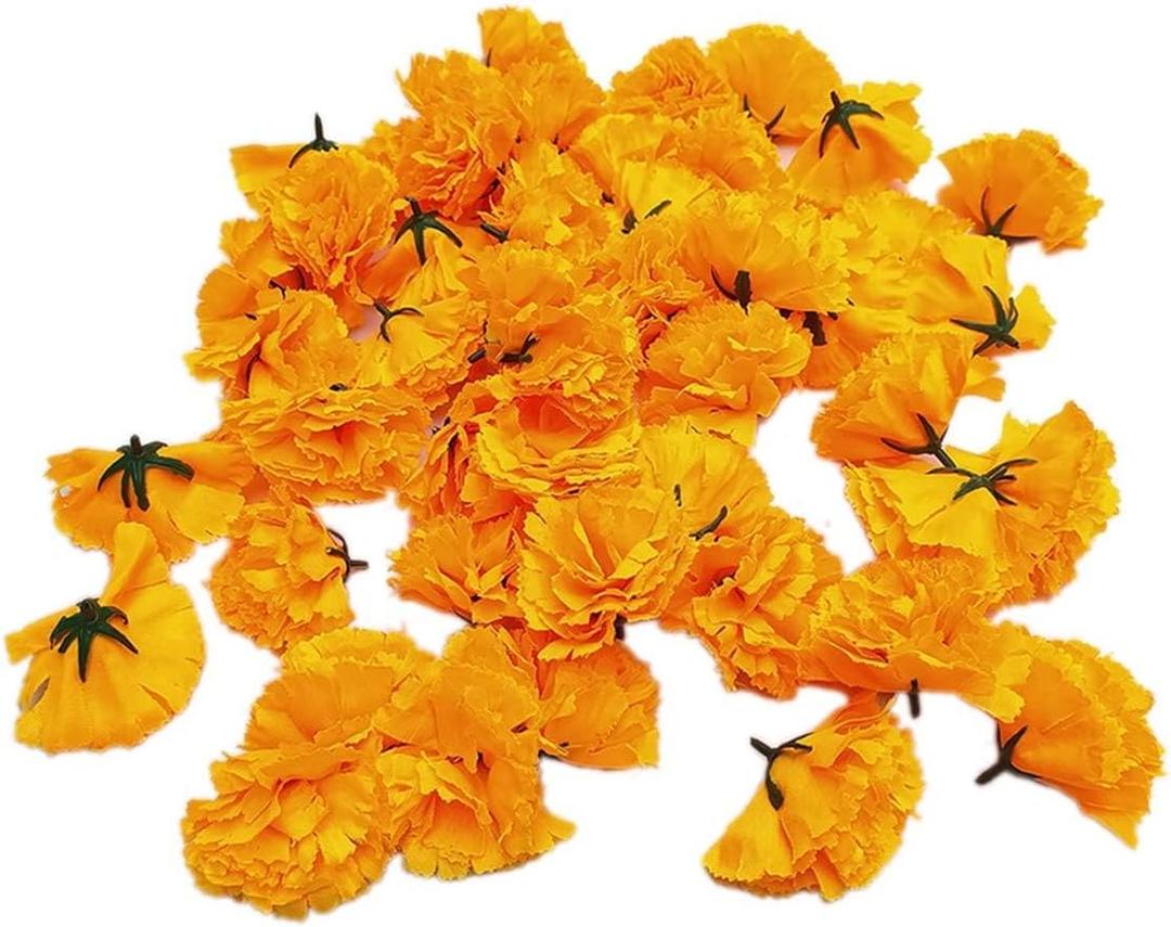 The_Store_||__Yellow || Artificial Carnation Flowers Pack of 1 Home Decorations Loose Carnation Flower Heads & Artificial Flower for Home Decor