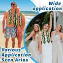 2 Pack Hawaiian Maile and White Tuberose Graduation Lei 6.56ft Artificial Leaf Flower Necklaces for Wedding, Luau, Aloha Summer Party, School Ceremony, 2025 Graduation Gift