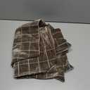 MIULEE Decorative Chenille Check Throw Pillow Covers Vintage Plaid Couch Pillows 20x20 Inch Set of 2 Neutral Boho Farmhouse Cushion Covers Modern Spring Home Decor for Sofa Bed Living Room Taupe Grey