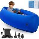 OUTREE Sensory Chair for Kids,60" Includes Electric Air Pump,Inflatable Sensory pod for Children, Sensory Toys for Kids with Autism,Sensory Peapod,Blue