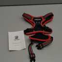 rabbitgoo Dog Harness Small Sized, No Pull Pet Harness with 3 Buckles, Adjustable Soft Padded Vest with Control Handle, Walking Reflective Pet Vest for Small Dogs, Red, S