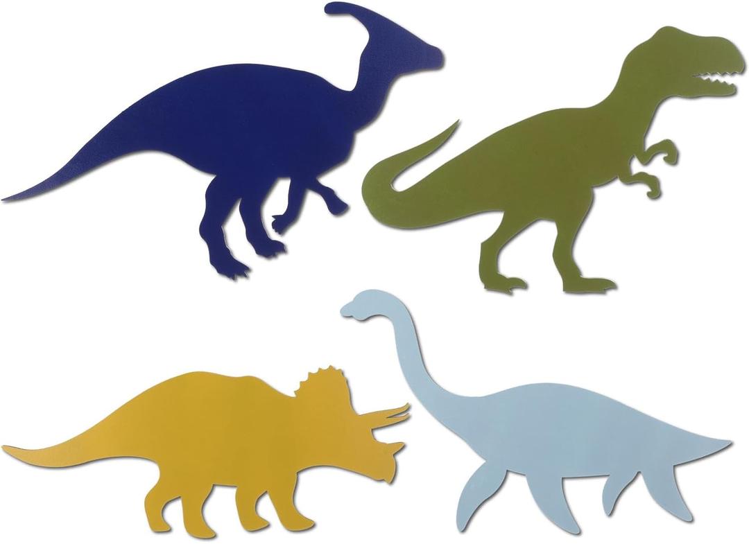 Dinosaur Wall Decors Wooden Boys Dinosaur Nursery Playroom Baby Shower Wall Art Farmhouse Bathroom Room Decoration for Kids(Simple,17.72 x 7.09 Inches)