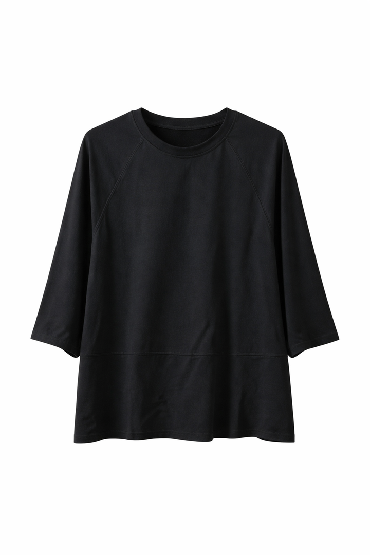 Womens Summer Casual Crewneck Batwing Half Sleeve T-Shirts Casual Loose Solid Color Blouse Basic Tee Tops Black, No Size Found