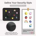 Kids Mini Safe Small Cash Box GoldenKey Black Macaron 7x9.4x6.3 Money Security Safe with Coin & Bill Slot, Keypad & Key Lock, USB Backup, DIY Stickers, Piggy Bank for Home