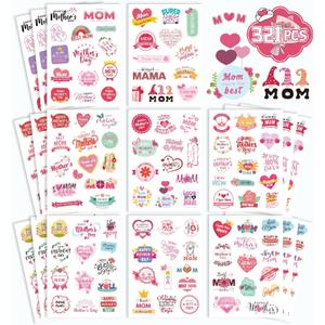 Happy Mothers Day Stickers, 321Pcs Mother's Day Stickers, Mom Stickers, Mothers Day Gifts Cards Lables
