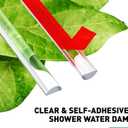 Shower Dam, 2 PCS 1/2" X 1/4" (WxH) Shower Threshold Water Dam,36In Clear Acrylic Shower Bottom Seal Stop Shower Leaks and Create a Water Barrier
