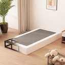 Husleephu Twin XL Box Spring 8 Inch, High Profile Metal Twin XL Box Spring Only Bed Base with Fabric Cover, Sturdy Mattress Foundation, Easy Assembly, Noise Free, Black
