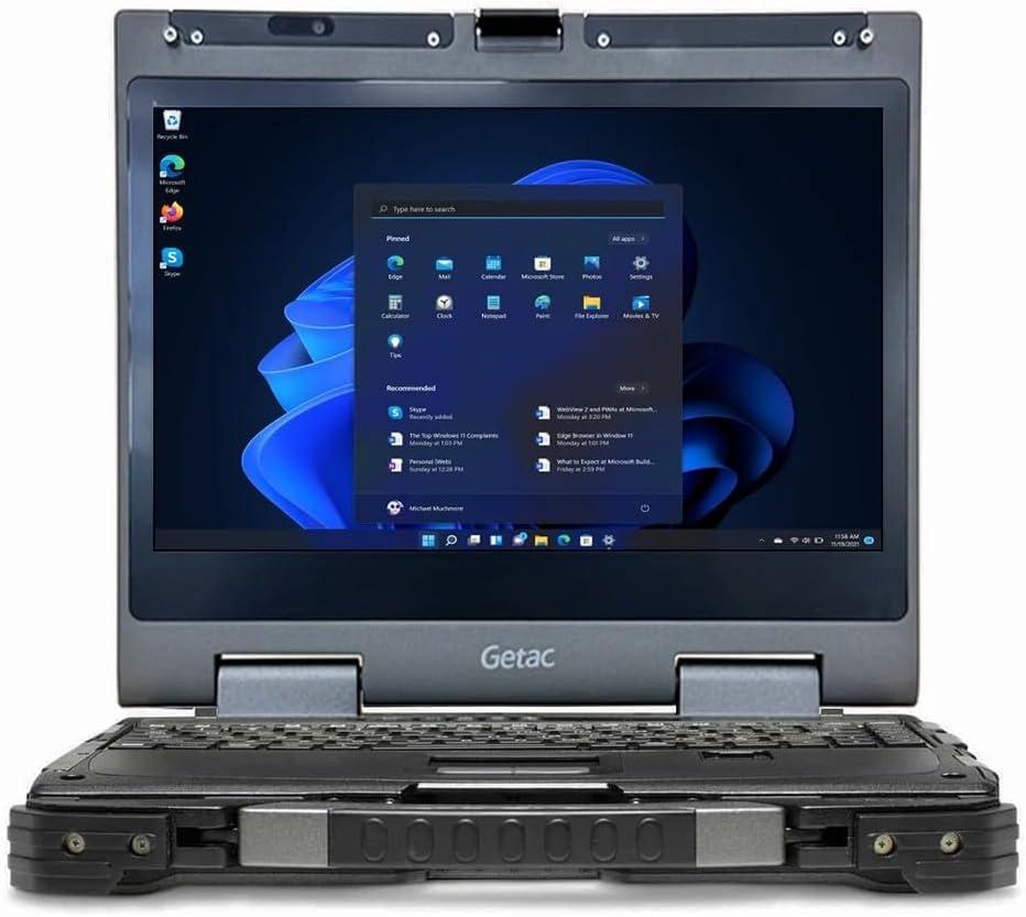 Getac B300 G7 Fully Rugged, Notebook, 13.3" LCD XGA Touch, i5-8350U up to 3.6GHz, 16GB, 512GB SSD, DVD Super Multi Drive, Insertable Smartcard Reader, No Webcam, No Wi-Fi, Win 11 Pro 