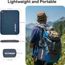 OUTSKIRT Inflatable Seat Cushion Self-Inflating Portable Stadium Airplane Travel Foam Cushion Pad for Sports Events Camping