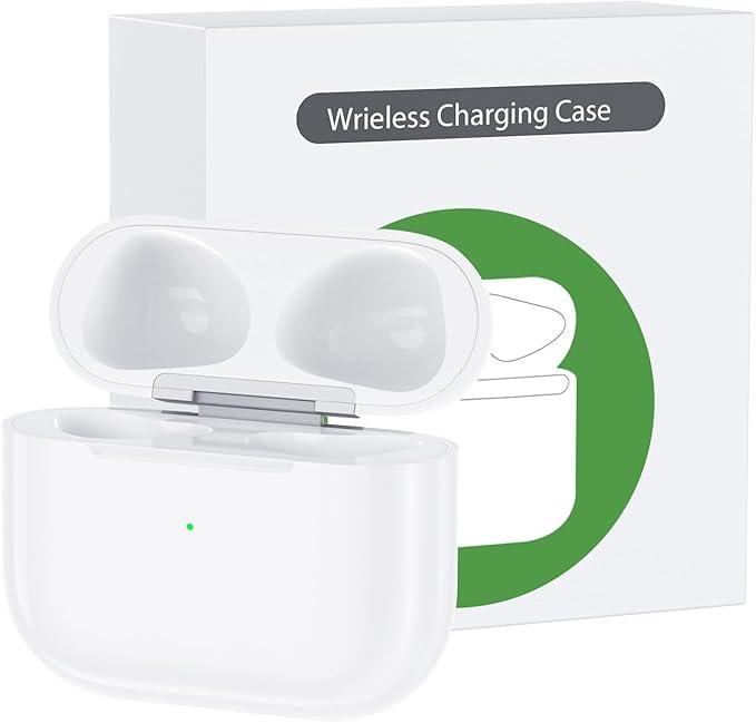 Wireless Charging Case for AirPods 3rd Gen, Compatible with Apple AirPods 3rd Generation, Bluetooth Pairing Sync Button, White, Case for Wireless Charging, Protects AirPods Case
