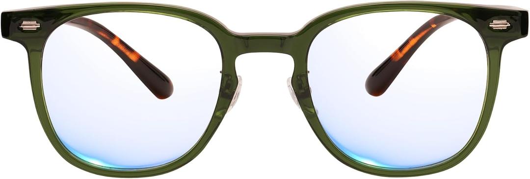 AMBEYE TR90 Blue Light Blocking Glasses - 99% Bluelight Filtering Clear Lens Anti Fatigue UV Protection for Computer/Phone/TV Screens (Green)