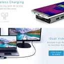 Realm USB C Hub, 15-in-1 Hub with Wireless Charging, 60W Power Delivery, 4K HDMI, 7 USB A Ports, VGA, Ethernet, Dual Video Output, 3.5mm Aux, SD & Micro SD Port, for MacBook Pro & Other USB C Laptops