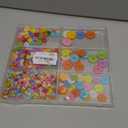 600pcs Assorted Round Buttons for Crafts 6 Size Colorful Buttons Bulk 4 Holes for Sewing Clothes Manual Button Painting DIY Handmade Ornament