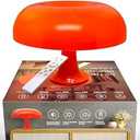 White Mushroom Lamp, Dimmable Retro Table Lamp  3 Light Temperature, Remote-Controlled  Mid-Century Donut Shaped LED 70s Lamp  Optimize Your Space to a Cozy, Nostalgic VibePerfect for Any Room