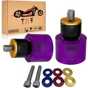 TDZ Motorcycle Decorative Wheel Install on 1-1/4" Engine Saddlebag Guard for Harley & Any Other Brand 1.25 Crash bar, Violet Wheel