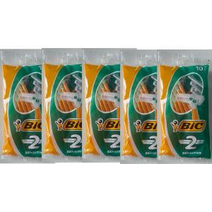 Bic Twin Select, Sensitive Skin, Disposable Shaver for Men, Pack of 12 (10 Razors Per Pack)