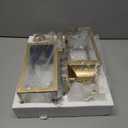 2 Pack Outdoor Light Fixtures Wall Mount, 15 Inch Gold Exterior Wall Sconces Waterproof, Large Outside Lights for House, Modern Wall Lanterns Clear Glass 15 Inch Ordinary