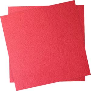 12" x 12" Felt Fabric Sheets for Crafts, 1mm Thick, Squares Felt Paper for Sewing Craft, Non-Woven Felt Fabric for Sewing Patchwork Material, 2pcs (Red) 