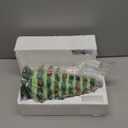 Joiedomi 15" Tabletop Prelit Ceramic Christmas Tree with 70 Multicolor Lights, Hand-Painted Ceramic Tabletop Christmas Tree with Extra Clear Top Star for Xmas Holiday Indoor Decorations (Green)