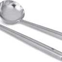 Craft Wok s/s Ladle and Spatula (Turner) Stainless Set with Stainless Handles for Asian Chinese Woks Traditional / 732W326