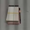 WEMATE 10 Pieces Small Notepad Holder Set Pocket Notebook - Included Mini Pocket Notepad Holder Set with 8 Memo Book Refills and Metal Pen for Meetings, Daily Records, and Notes 3 x 5 Inch (Rose Gold)
