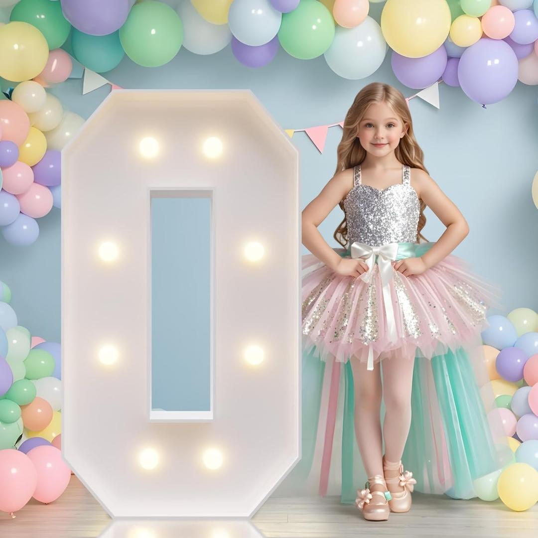 JoyMuse Marquee Letters 3 Feet Tall, Light Up Letters 3FT with Lights, Large Letters for Party, Letter O Light Up Letters for Graduation Proposal Wedding Birthday Homecoming Decorations