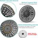 Shower Drain Hair Catcher, 2 Pack 5.5in Shower Hair Catcher Large Premium Silicone Drain Protector Strainer, Shower Drain Cover for Shower Room, Floor Drain, Bathroom Sink, Dark Grey