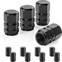 Tire Valve Stem Cap Cover for Porsche Belt ORing Seal Corrosion Resistant,Tire Valve Stem Air Cap 4 Pack Black