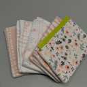 Organic Burp Cloths Baby Boy, Girl - 6-Pack Large 100% Cotton Burping Cloths for Babies, Spit Up Rags, Super Absorbent, Ultra Soft Newborn Rag, Gender Neutral, Machine Washable, Durable (Sweet Charm)