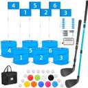 Golf Game with 2 Upgraded Clubs,Practice Golf Games with 6 Buckets, Gift Golf Outdoor for Family and Adults,Holes Outdoor Game for Lawn,Yard