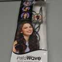 Kiss Instawave Deluxe Automatic Rotating Curling Iron, Self-Spinning, Ceramic Ionic Technology, Tangle Prevention, 2-Way Rotation, Dual Heat Settings up to 420F, 1 Curling Wand, Black & White