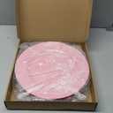 Gerrii 12 Pcs Metallic Bead Charger Plates 13 Inch Plastic Round Plates Bulk Wedding Beaded Chargers for Table Party Event Decoration(Pink,Beaded)