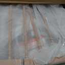 Babelio Metal Auto Close Baby Gate PressGuard P7, 29"-55" Wide Extra Wide Pet Gate for The House and Doorways, Pressure Mounted Walk Thru Child Gate with Door, Brown Wood Pattern