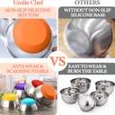 Umite Chef Mixing Bowls with Airtight Lids Set, 8PCS Stainless Steel Nesting Bowls Set, 3 Grater Attachments & Non-Slip Bottoms, Size 5, 4, 3.5, 2, 1.5QT for Baking & Mixing