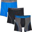 Fruit of the Loom mens Men's Breathable Boxer Briefs, Moisture Wicking Underwear, Assorted Color Multipacks (Medium, Performance Stretch - Blue)