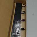 2 Pack Measuring Cups and Spoons Hanging Rack, Black Hanging Cups and Spoons Rack, Space Saving Kitchen Utensil Holder, Including Screw and Adhesive Mounting