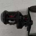 Quantum Smoke Baitcast Fishing Reel, Size 100 Reel, Large EVA Handle Knobs and Continuous Anti-Reverse Clutch, 10+1 Bearings, Black