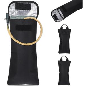 Water Bladder Insulator Bag, Black Oxford Cloth Hydration Insulation Sleeve Cover 2L Water Bottle Cooler Bag Oxford Cloth Insulation Sleeve Cover for Hydration Keep Cold Hiking Accessories