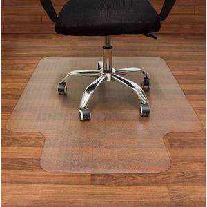 AiBOB Office Chair Mat for Hardwood Floor, 36 X 48 inches, Hard Floor Chair Mats Under Computer Desk, Easy Glide for Rolling Chairs, No Curling (36'' X 48'' With Lip, Clear)