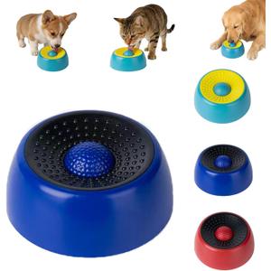 2 x Dog Lick Bowl with Roller Ball, Dog Lick Ball for Dogs,Dog Licking Bowl with Rolling Ball for Pet Slow Eat,Dog Lick Bowl with Ball for Enjoy Eating,Lick&Roll Bowl Focus On Pet Enjoy Meal. (Blue-B)