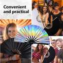 3 x Boots on The Ground Hand Fan,Boots on The Ground Fan,Clap Fans For Line Dancing,Large Folding Hand Fan,Party,Dance Enthusiasts Gift(001) (white)